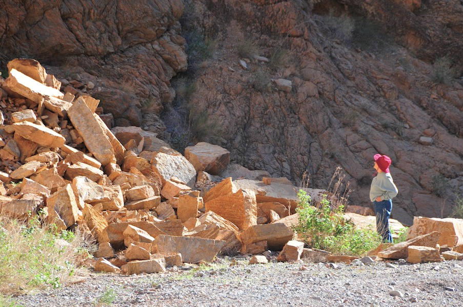Rockfall, Titus Canyon