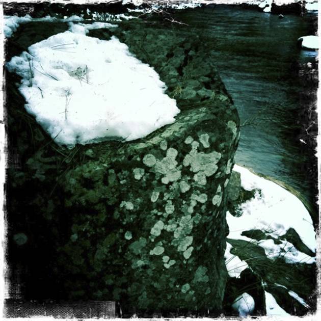 Snow-capped Granite Boulder - Hipstmatic