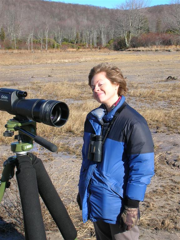 Michelle after spotting two Bald Eagles