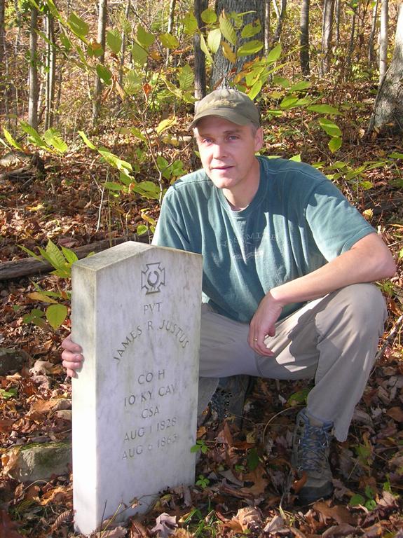 Ed Talbott with James R. Justus stone