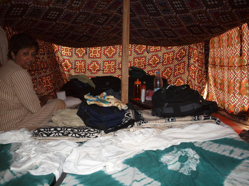 Inside our tent