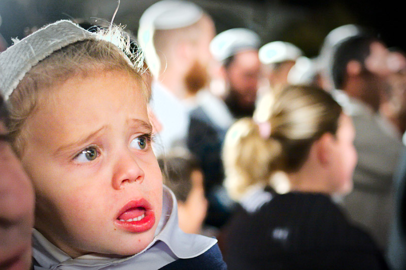 A young boy watching