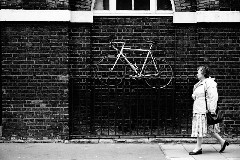 Bicycle on a fence