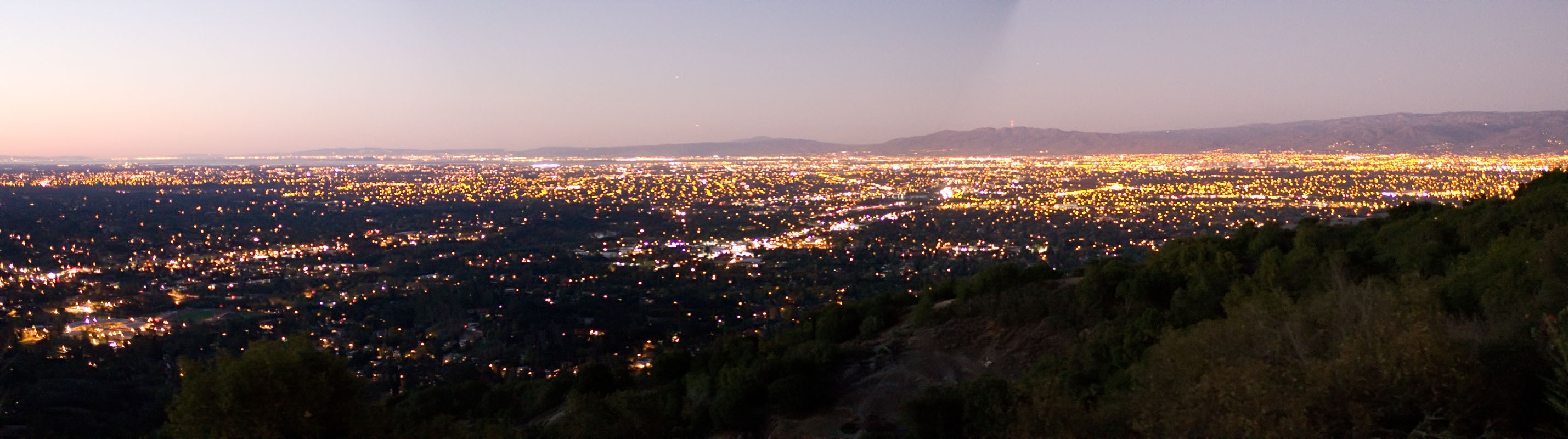 Night time Pano of Silicon Valley
