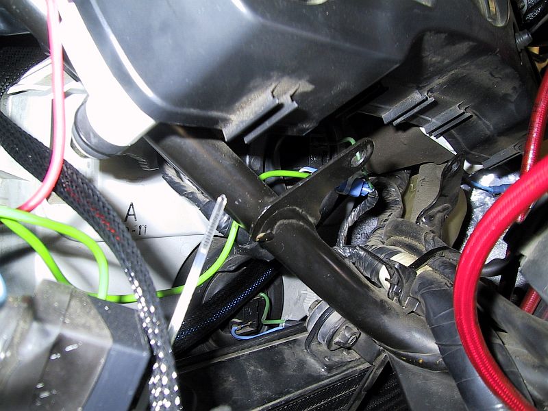Behind the headlight