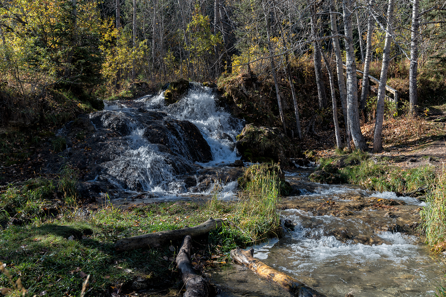 Creek Falls At Big Hill Springs Provincial Park