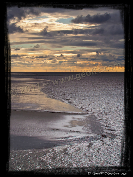 Stormy sunset over Morecambe