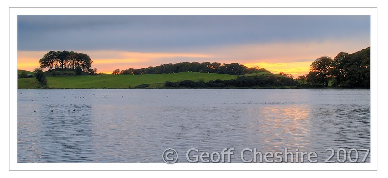 Sunset over the lake