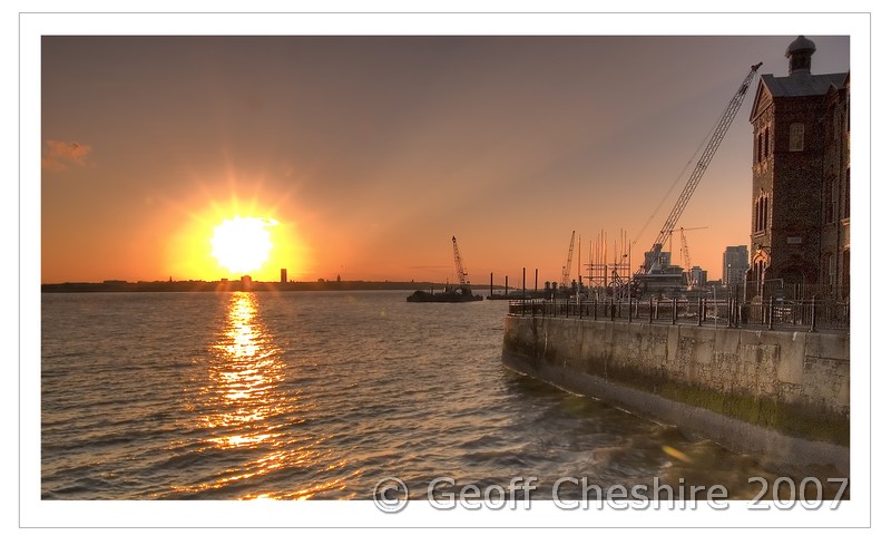 Sunset over the Mersey (HDR)