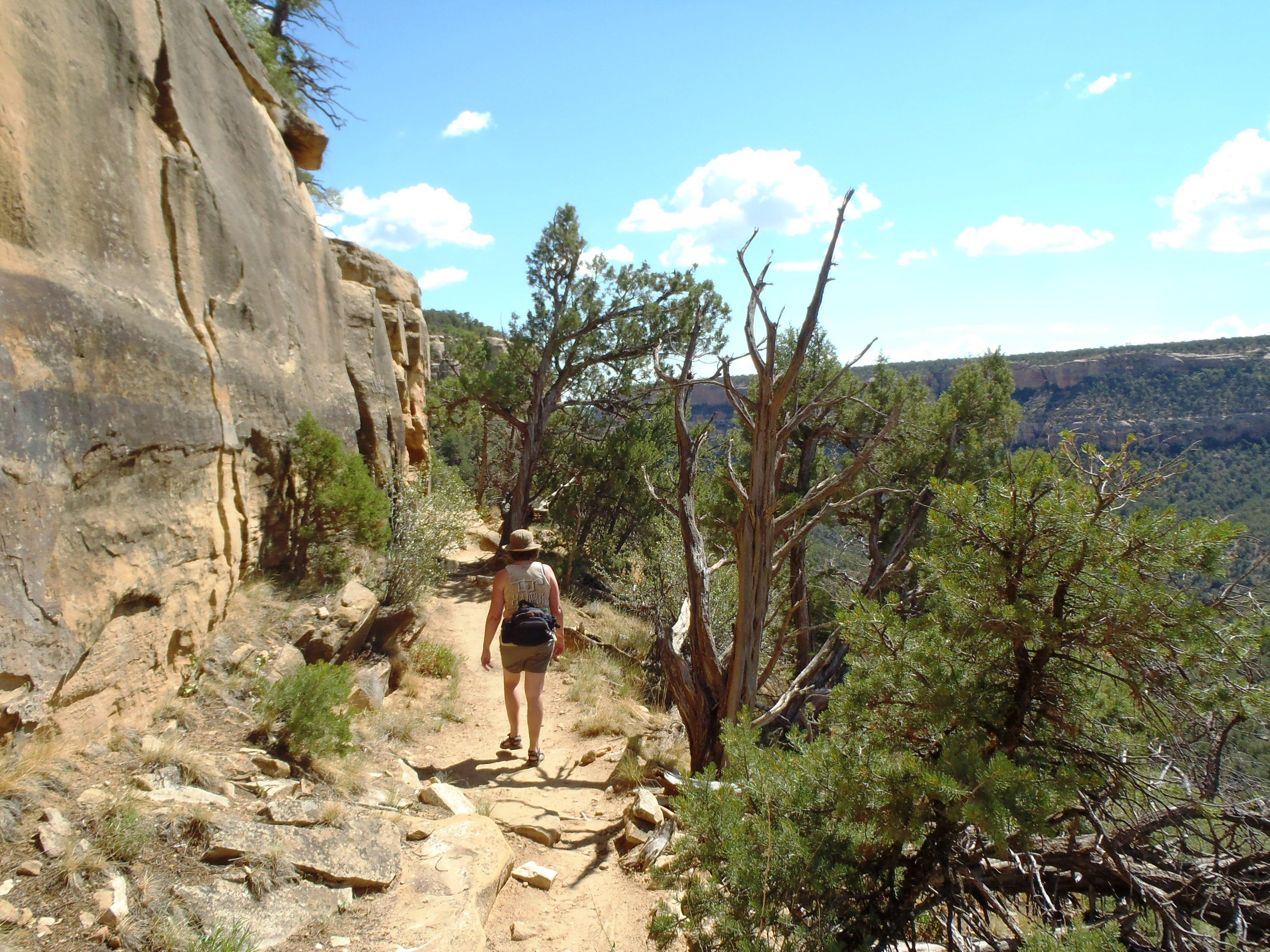 Hiking along