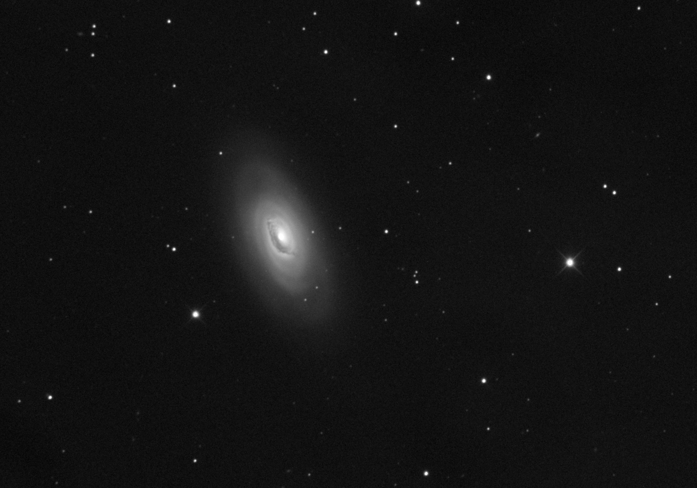 M-64 black-eye galaxy, a new test