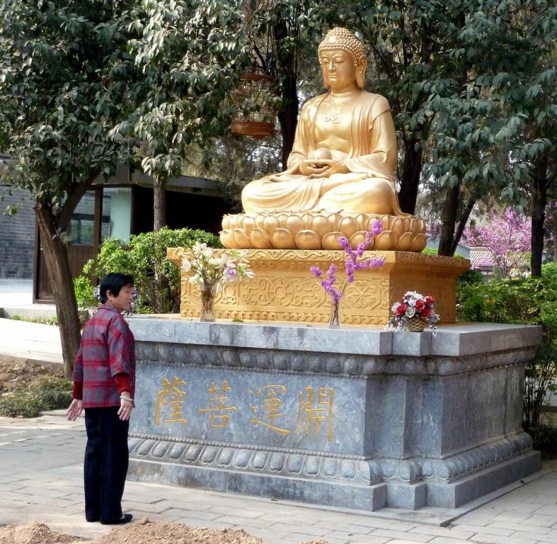 Buddha in the Garden near the Big Goose Pagoda