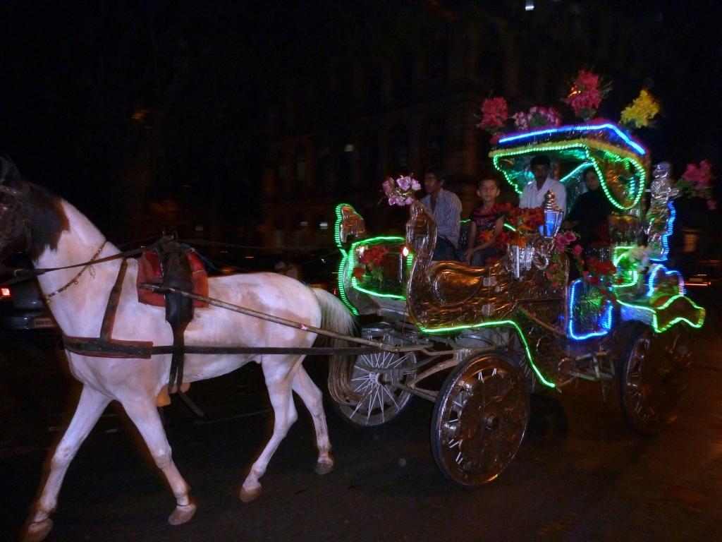 Nighttime Tonga Ride in Bombay
