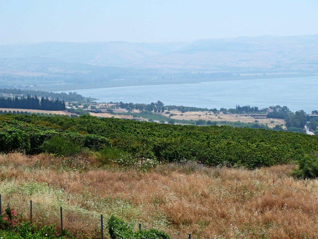 Mount of Beatitudes where Jesus Delivered the Sermon on the Mount Overlooking the Sea of Galilee