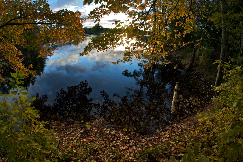 Autumn sunrise on Tillinghast pond.