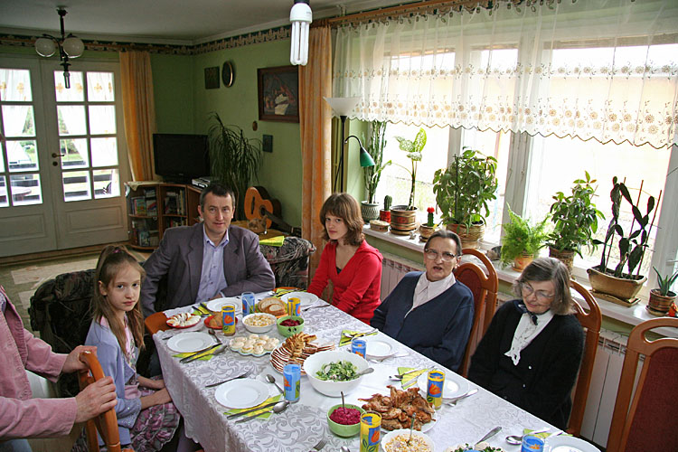 Easter Breakfast in our cousins house