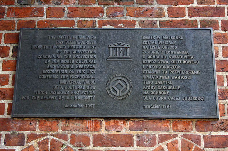 Information plate - Unesco Heritage