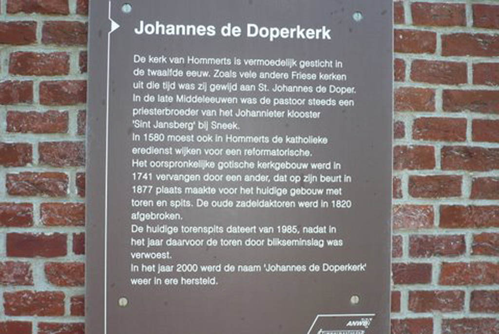 Hommerts, PKN Johannes De Doperkerk info [004], 2009.jpg