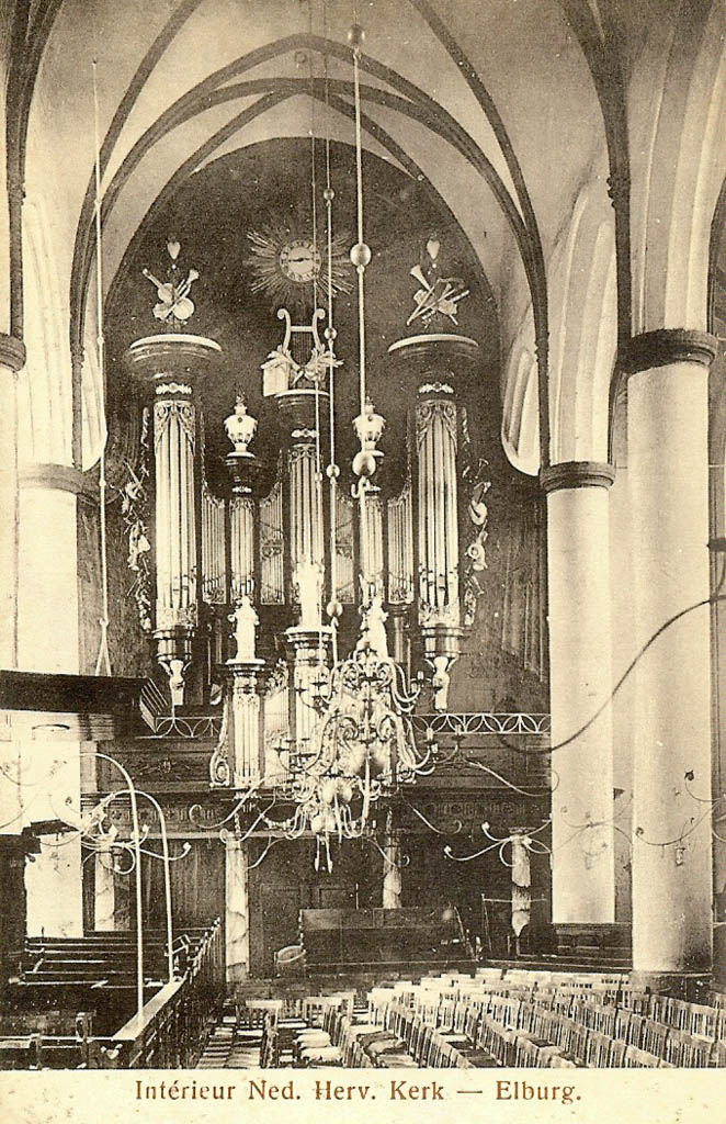 Elburg, interieur NH kerk, circa 1935