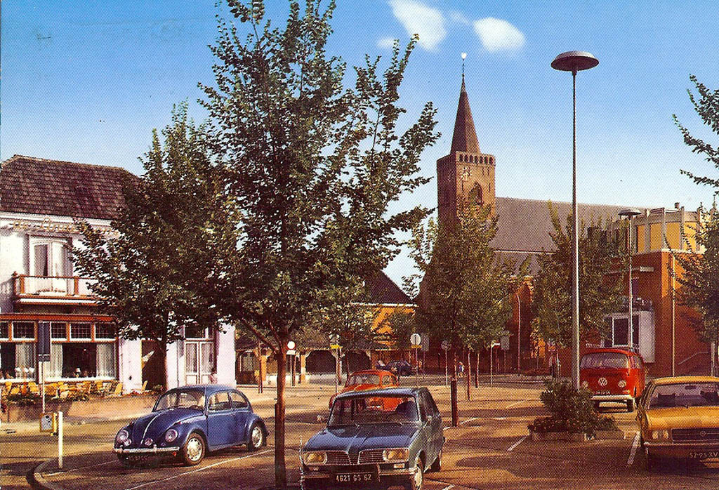 Den Burg, Groene Plaats met NH kerk, circa 1970