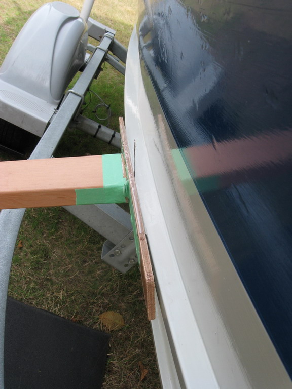 Prop holds joint closed after resin injected.