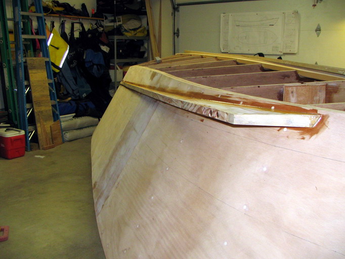 Spray rail filler epoxied in position.