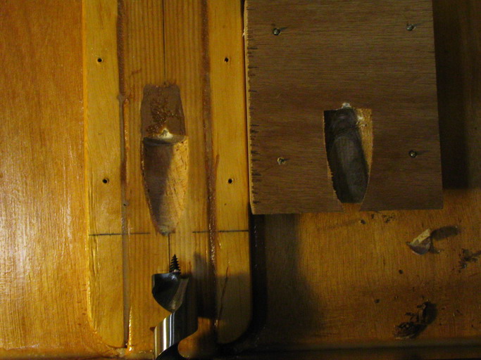 Bore is right on the money -- remnant epoxy/wood flour barely visible on the left.