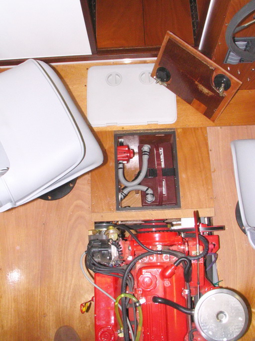 Battery box open.