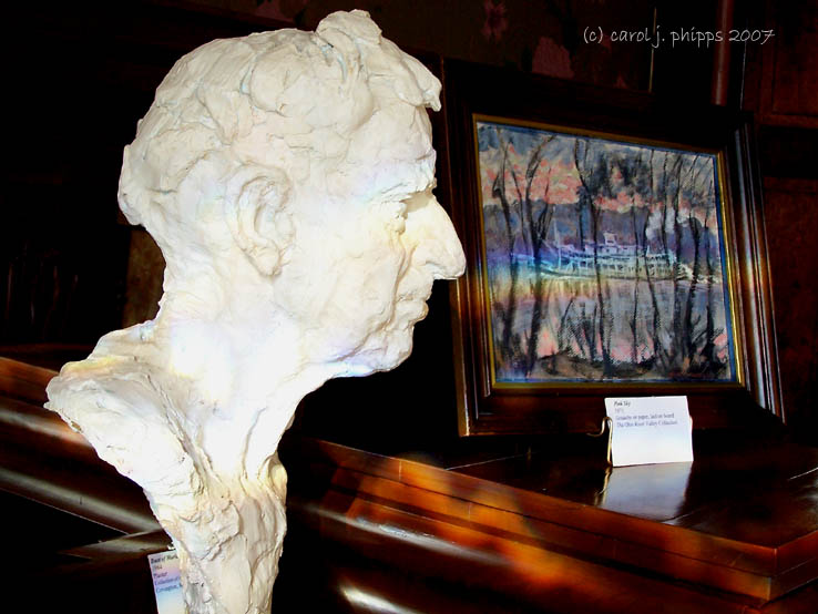 Harlan Hubbard Bust and Painting.