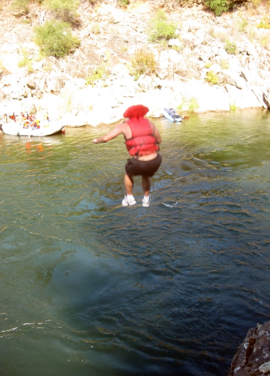 Gary Robison Leaping from Jumping Rock