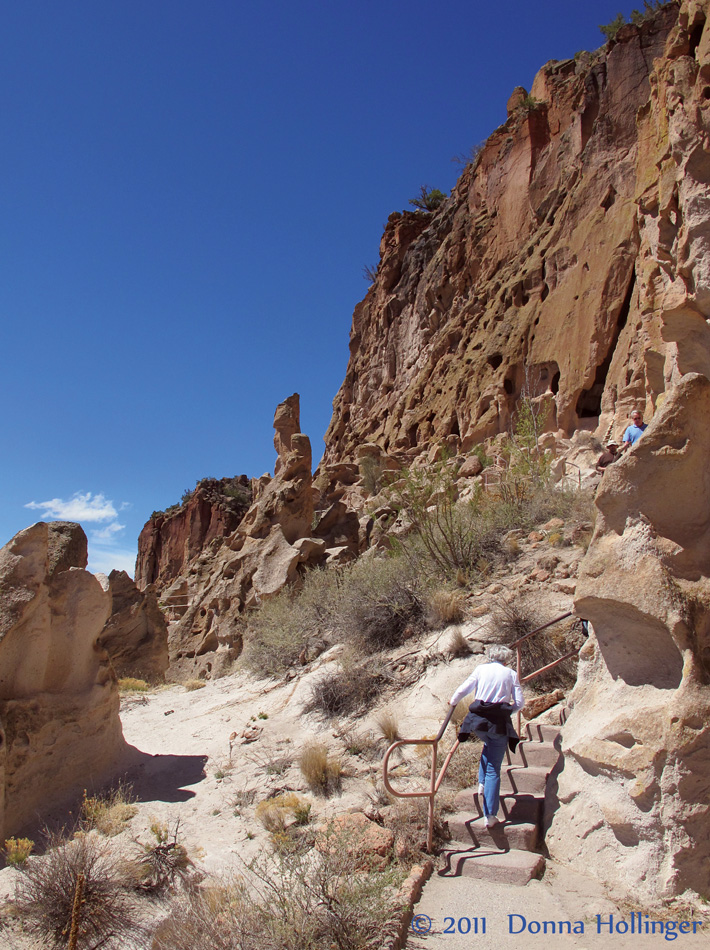 Janna Climbing up to Pueblo