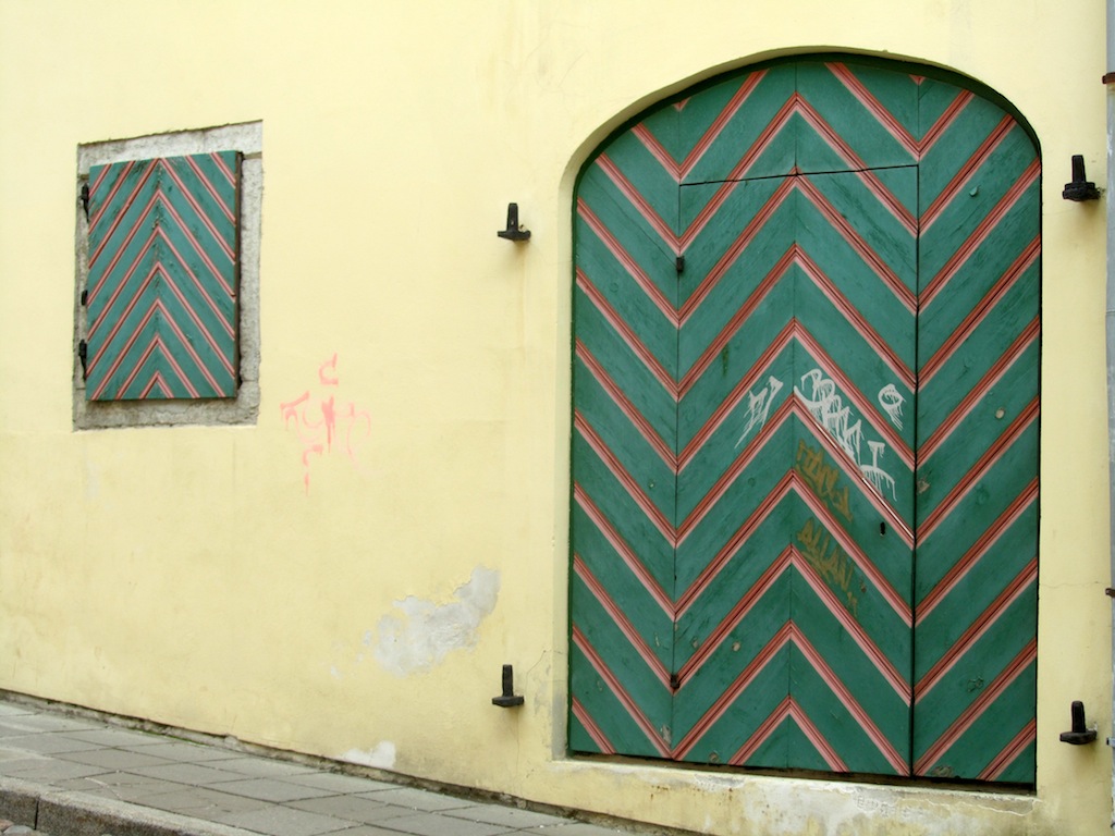 colorful doors are a strong feature of this city