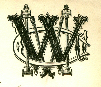 1893   Invoice WM Co logo graphic.   Pipes as graphic theme date to 1841 ad below