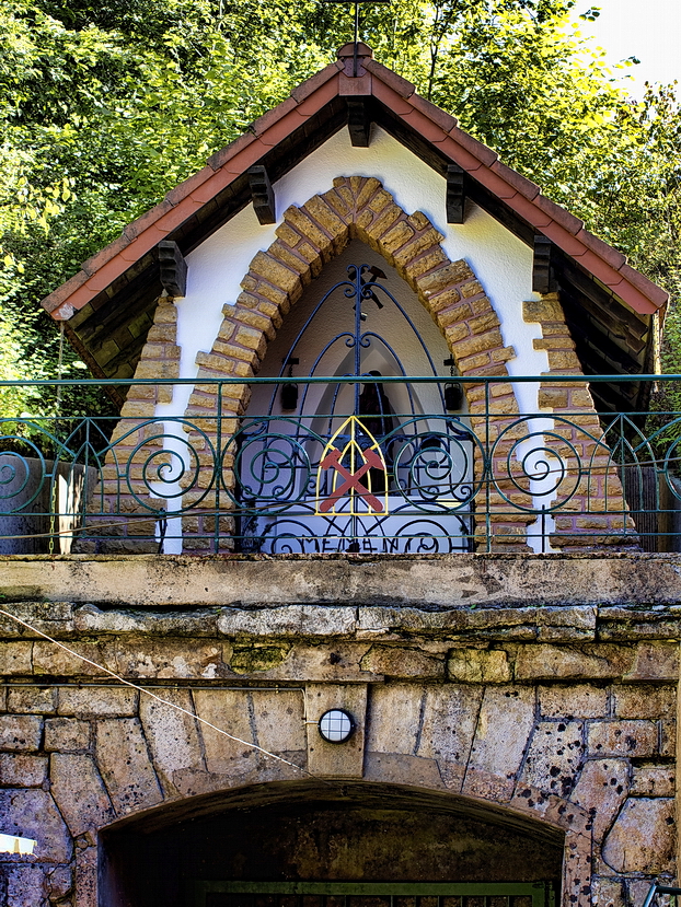 St Barbara chapel above an iron ore mine entrance