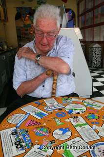 Then it's on to Saratoga for Ben & Jerry's. Joe reads the table.