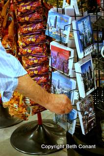 Ron picks out a card for Lorelei.