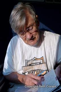 don't let Ron tell you he's always looking out the window; cause he likes to read too!