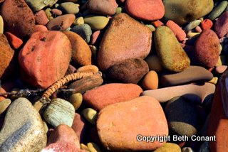 Beach pebbles at Lake MacDonald
