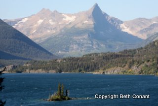 Goose Island and St. Mary's Lake; yup we drove out of those mountains to get here!