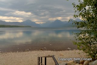 We get our reservations in for the village Inn right on the lake at Apgar.