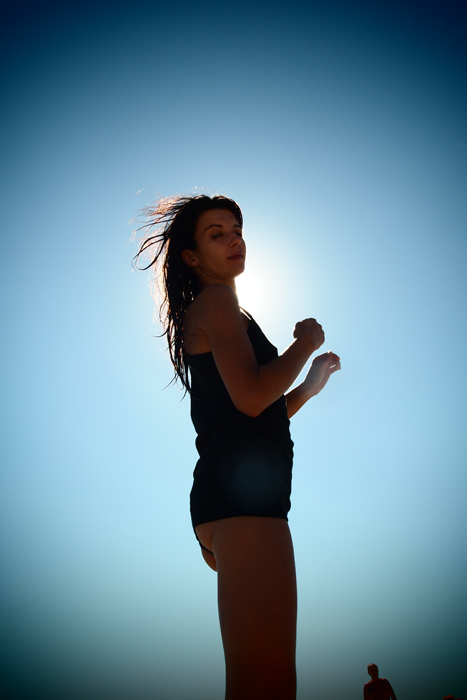 on the beach