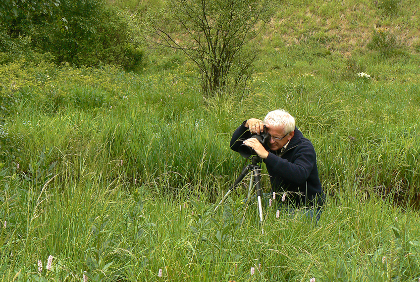 In the field