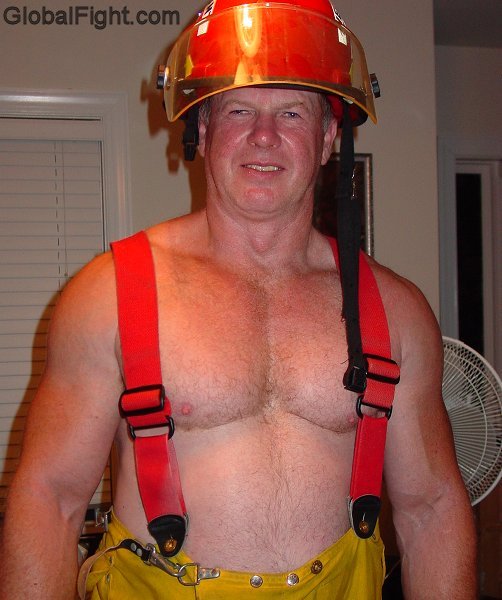 Redhead Firemans Calendar Rescue Station Huge Muscle Men Daddies Turnout Gear Fetish