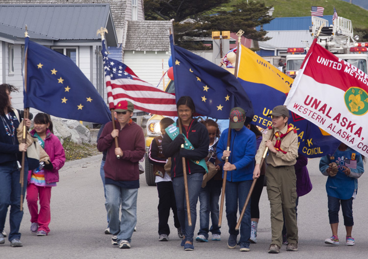 The flags 