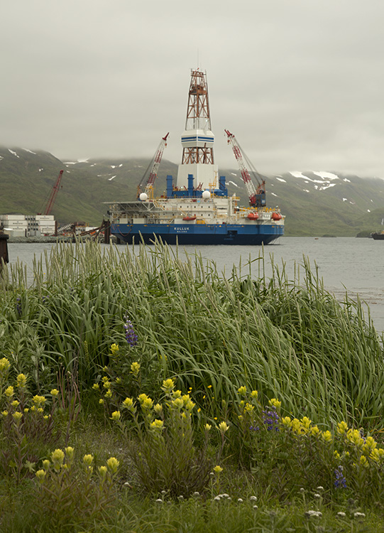 Kulluk at its Captains Bay moorage