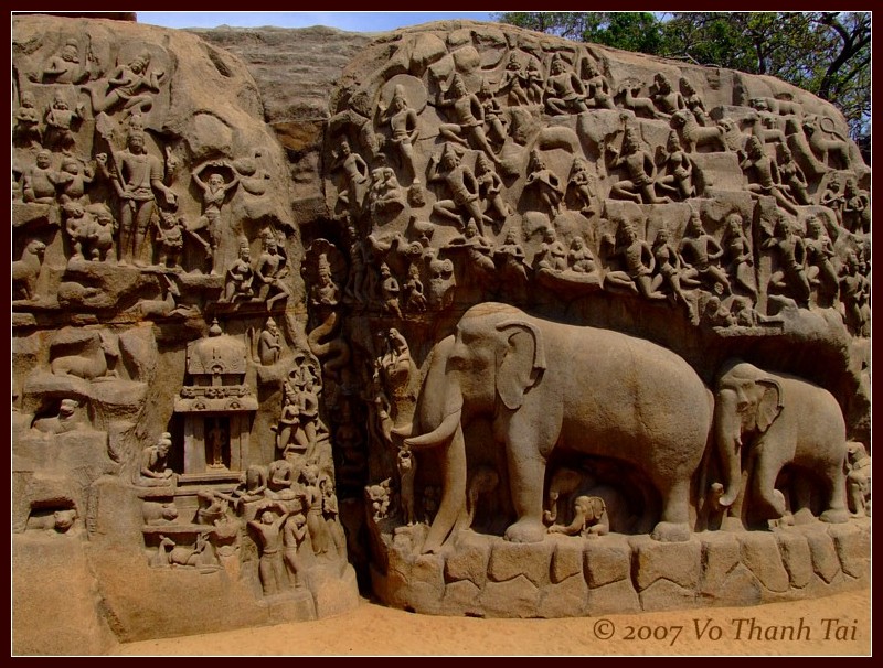 Details rock carvings