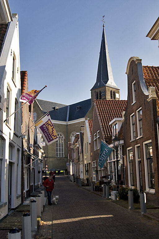 towards the church