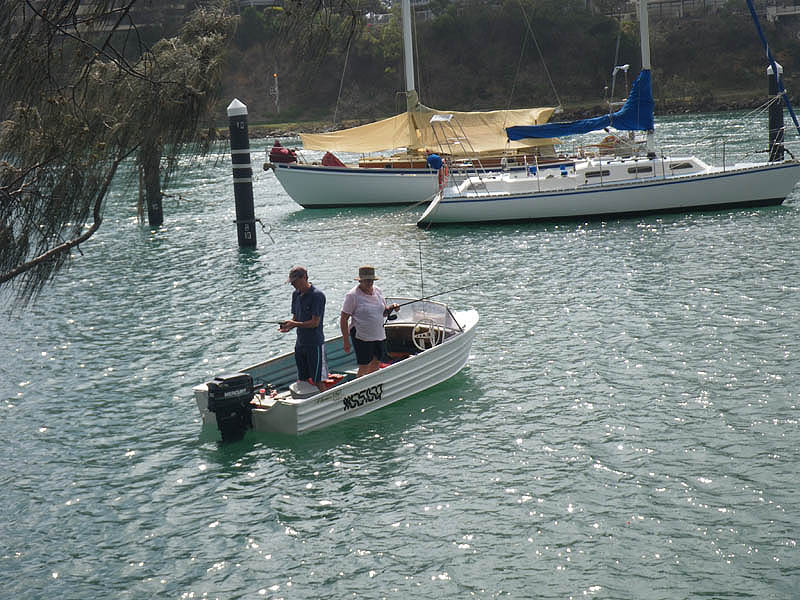 Fishing near the river mouth