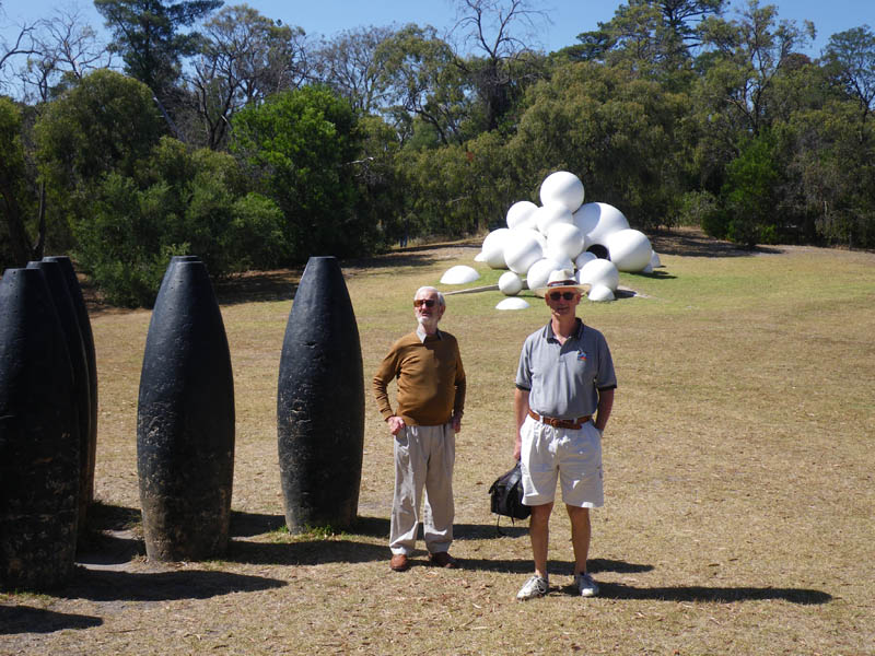 Father and son, McClelland Gallery, Langwarrin, February 2009