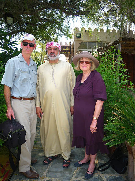 With a local at the Heritage Village